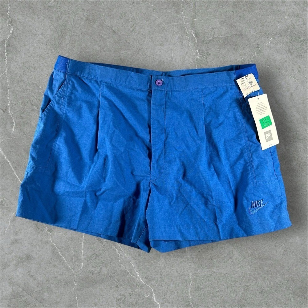 Vintage Nike Challenge Court Shorts Mens XL Blue NWT Deadstock Rare 80s 90s